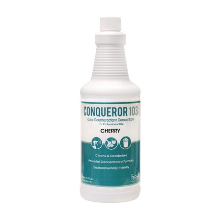 Fresh Products Conqueror 103 Odor Counteractant Concentrate, Cherry, 32 oz Btl, PK12 12-32WB-CH
